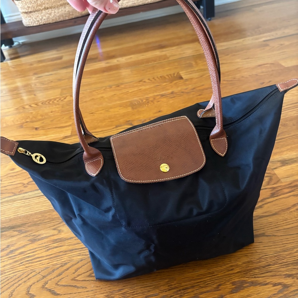 Large Longchamp Le Pliage Tote Bag Black - Picture 2 of 9